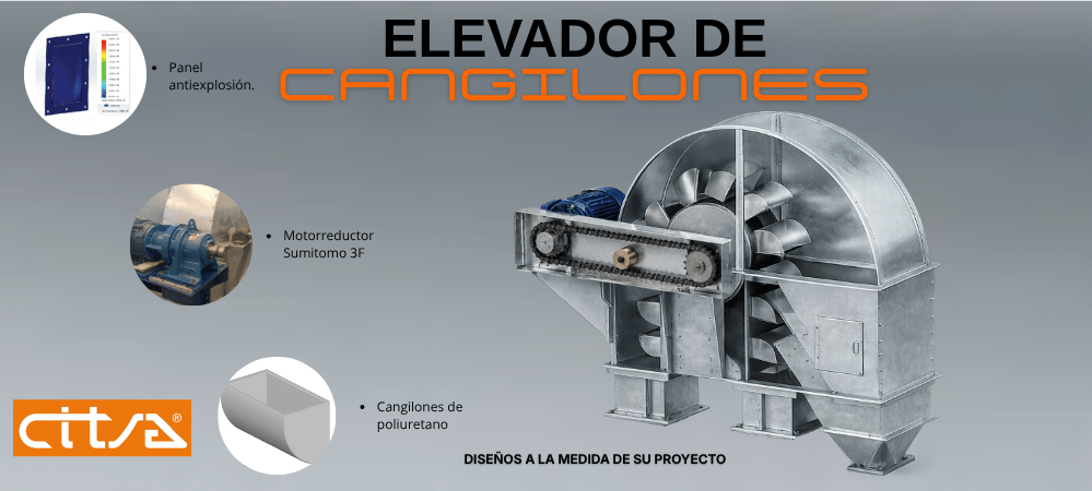 Elevadores de Cangilones Industrial
